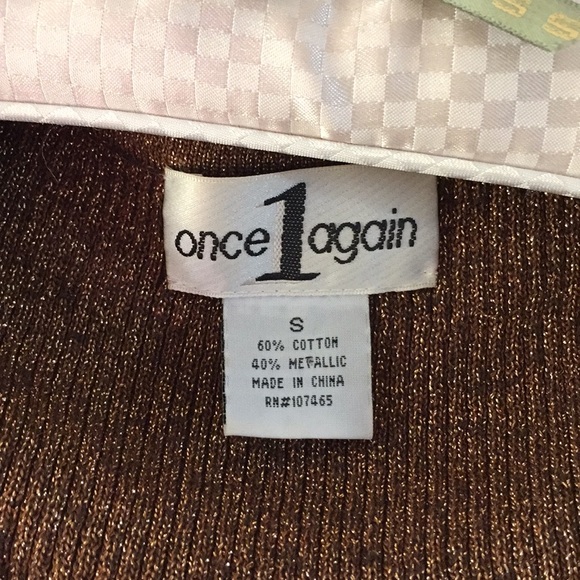 Bronze knit front sequined top - Picture 5 of 7